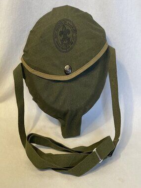 Vintage Boy Scouts of America Mess Kit Green Case Aluminum BSA Camping Cook Set
